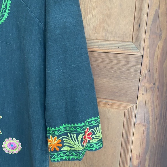 Vintage 70’s Rare Maxi Dress with Embroidery. Sz S - Picture 5 of 12